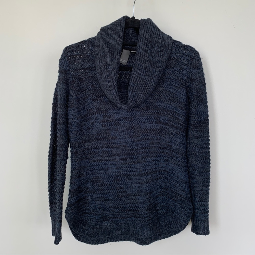 Quinn Blue Cowl Neck Sweater Size S
